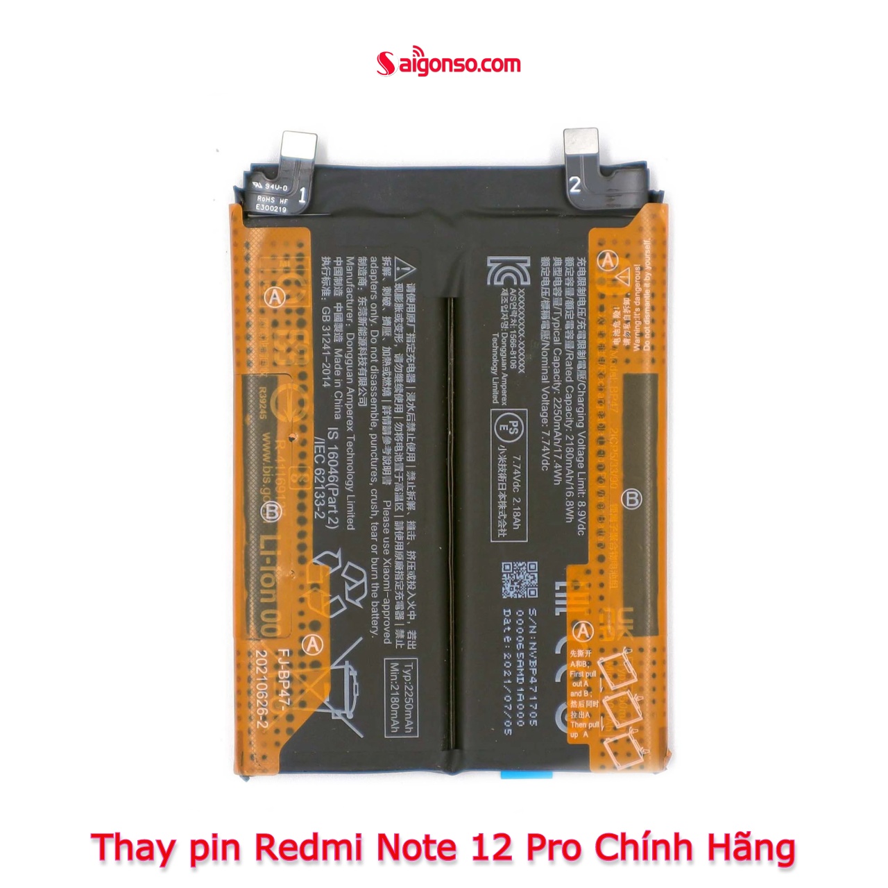 pin redmi note 12 Pro